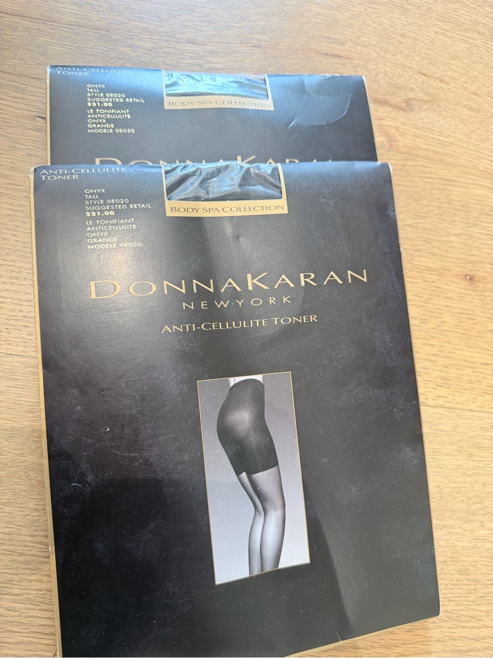 Vintage Donna Karan Black Anti-Cellulite Toner (Body Spa Collection) 2 pairs